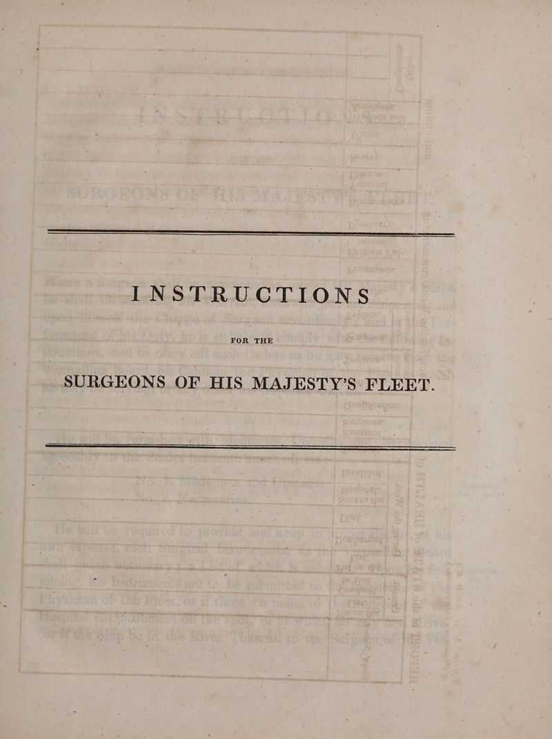 FOR THE SURGEONS OF HIS MAJESTY’S FLEET.
