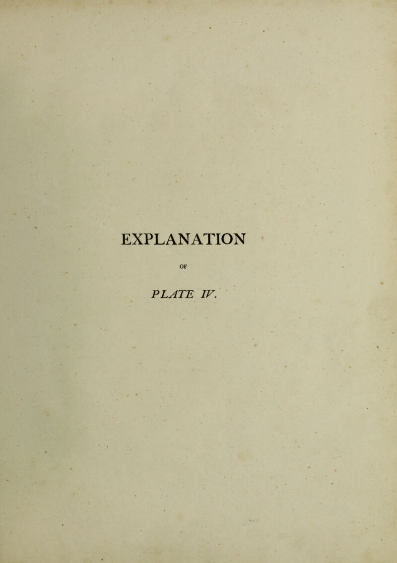 EXPLANATION OF PLATE IV.