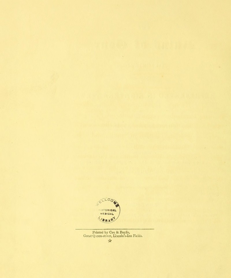 Printed by Cox & Baylis, Great Queen-street, Lincoln’s-Inn Fields. ☆