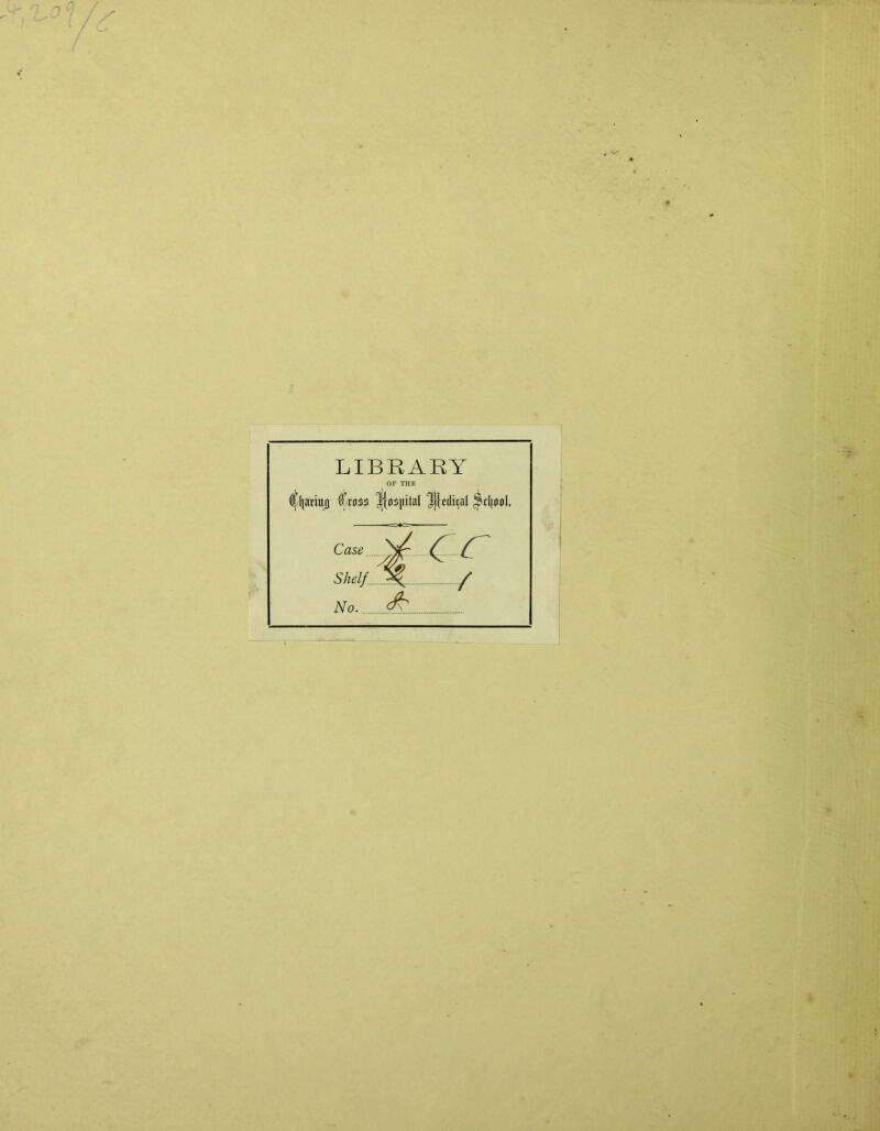 LIBRARY OF THE 4ltan«0 €xo^$ ^jasiiilal ^rfiaal. Case,, Shelf, No.