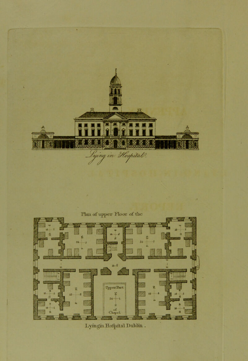 Plan of iLTroei* Ploor of the I;yiTip^LHoipital I)ublin. .