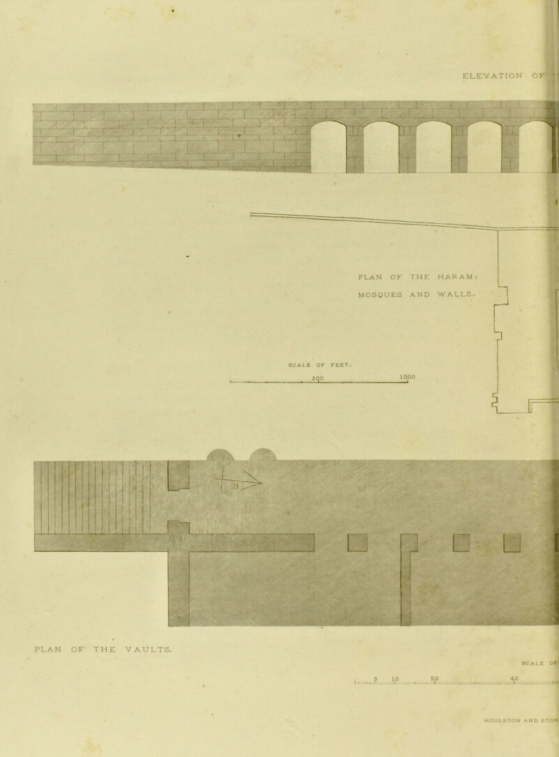 ELEVATION OF' _ir. .1 ; J i -Jv i -. v - [• ' _X? lT^I ' ir - l,vi. Z. :e TZ , ■ i • , 1 L-_. .. J mm _.L_ 1 J 1 PLAN OF THE VAULTS. SCALE OF u,^i> ?fi _■■. J HOULSTON AND STON