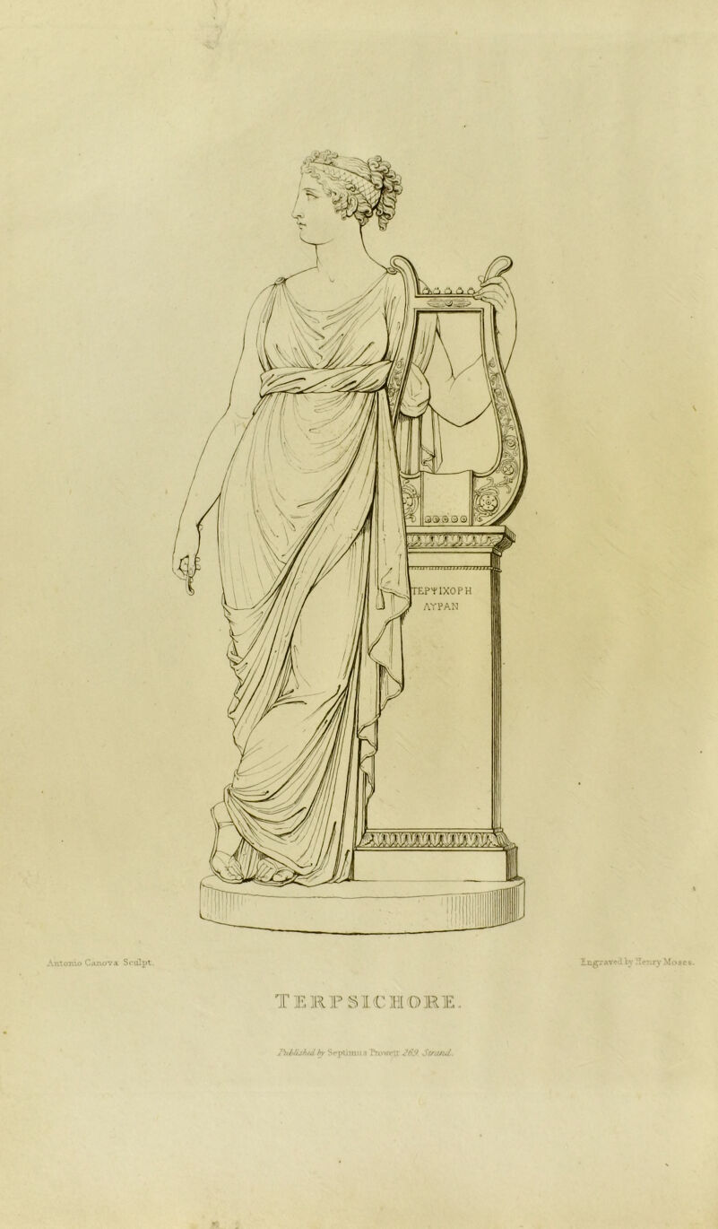 Antonio Canova Sculpt. Engravedty HenryMoses. TER IP SIC HOME. l^iib/uhtdty Septimus Trowetr 26$, Strti/ul.