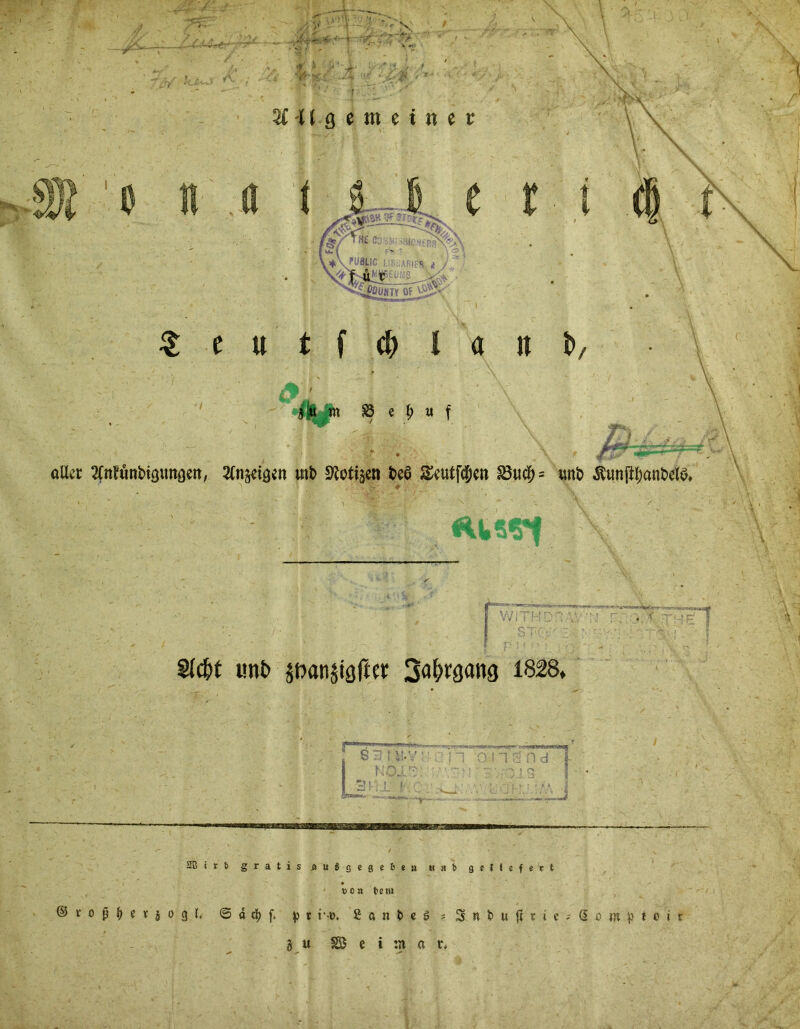 t t aut», • \  \ \ , )• ' v \ V , -. v,.5‘ \ ' ''' \ \ 'J? \ m ^Tr ui 'C , r, -Jh \ • y* aller Slnfünbtötmaen, feigen mb §)lo%n be6 Seutfcjen 85u$ = unb $un{lf)anbel& Sldtf imb joansißftet 3«f;fgancj 1828* Sfßirfc gratis ji 11 j 5 « j t t i 11 «ab geliefert von fern © t 0 p e x i 0 g J* © 0 f. p r rt>. 2 a n t> e s> * S « t ti jl r i c ; S c j« }> t c i t M 52$ c i :n a r* £ e u t f $ l ja m 58 e p u f