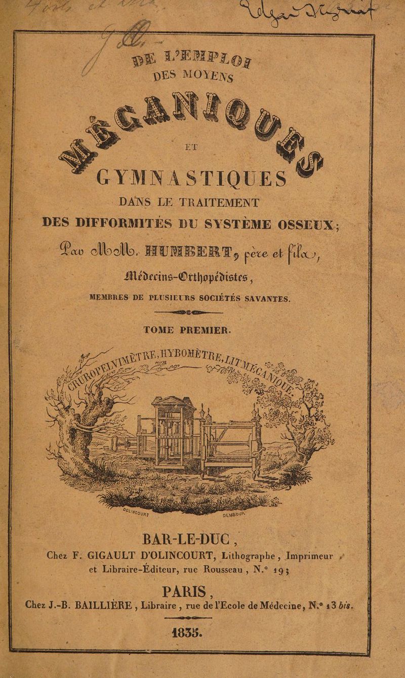 ÿ “ PA * fui PES ; “OR # ’ ù è » - SP ce Pa Ps j A 1: PE LPRRPY D x. : A Joe un GYMNASTIQUES ‘ | DANS LE TRAITEMENT | à 2 DES DIFFORMITÉS DU SYSTÈME OSSEUX ; Au alba. HUMBERT, père . 14 : # … £ Méderins-Orthopédistes | _ MEMBRES DE PLUSIEURS SOCIÉTÉS SAVANTES. ‘008 ee ee be 7 Lg té EX < : BAR-LE-DUC, o *Chée F. GIGAULT D'OLINCOURT, Lithographe ; Imprimeur Pà et Libraire-Éditeur, rue Rousseau , N.° 195 he PARIS, | 4 ë or 4835.