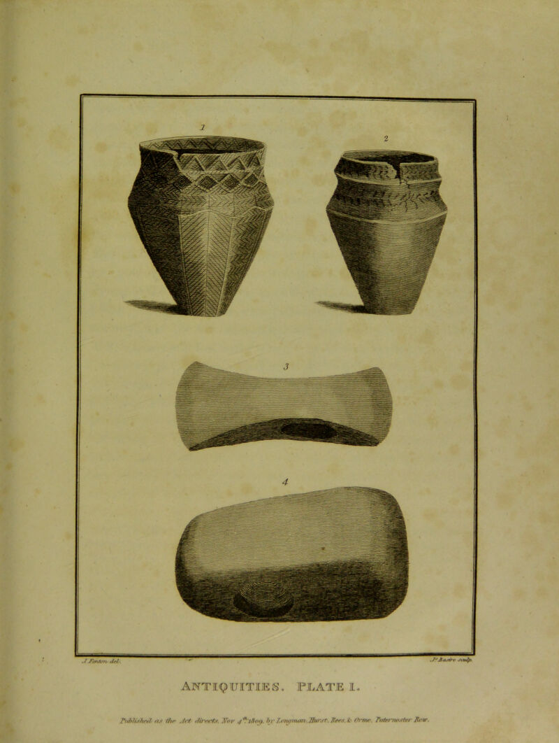 1 .1 F<nh,n ,M ' -'»*£> ANTIQUITIES. PLATE I. Tubhshrt! ns (fir Jrt tb'rn/ts. Hoy ./ iSorf. !>r T.rnnmnv Hurst, Krrs.H- f'rmr, Tntmwstn' JtrH'.