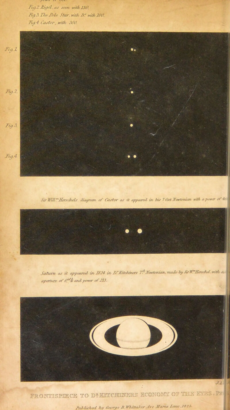 Fiif.Z R/fft’l.d-f sten mth J30. Thi'Jhif Star.mth mtA-700, ?7t/ 4. ('<i<yfor, ttiOv 000. •Sir Wtll'ZJItrst'hel.s Uiaifrtun- of Castor as it appatreil in his 7 fextiFewronum wiOt a powfr cf4t • • Saturn Its it ixppeareO^ irv 1824 i/v DrKitcJmirrs iflCmtvnian.maJrbySirWTEersfhei.wiOtas apfrttar- of 0^i» and- potnr of 212.