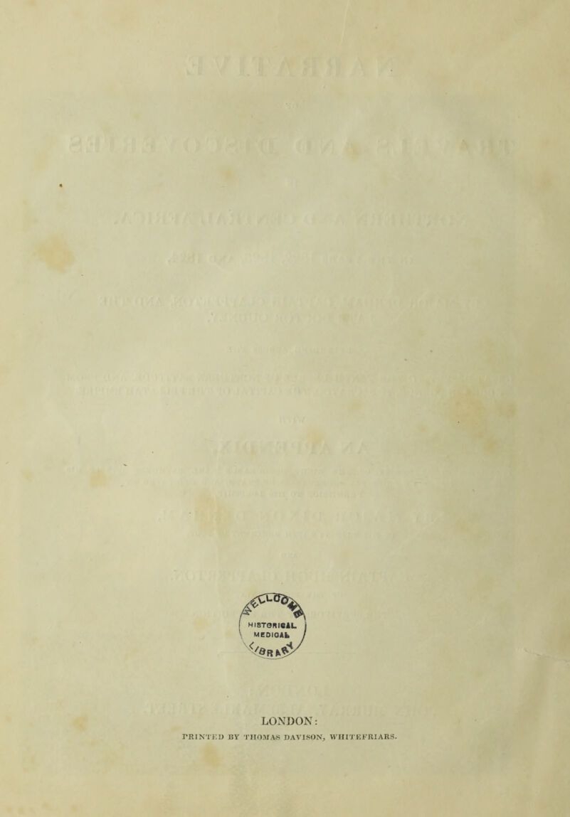 LONDON: PRINTED BY THOMAS DAVISON, WHITE FRIARS