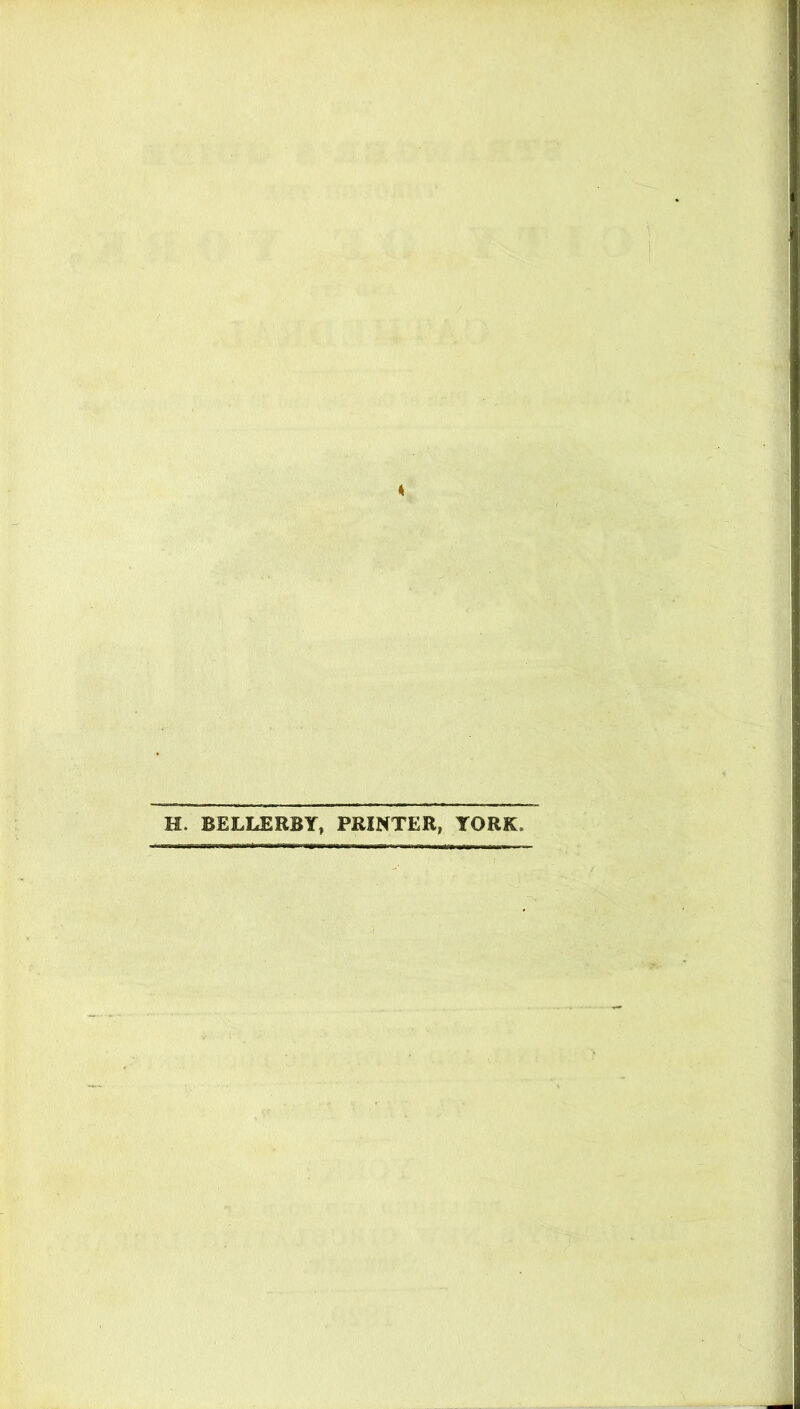 H. BELLERBY, PRINTER, YORK