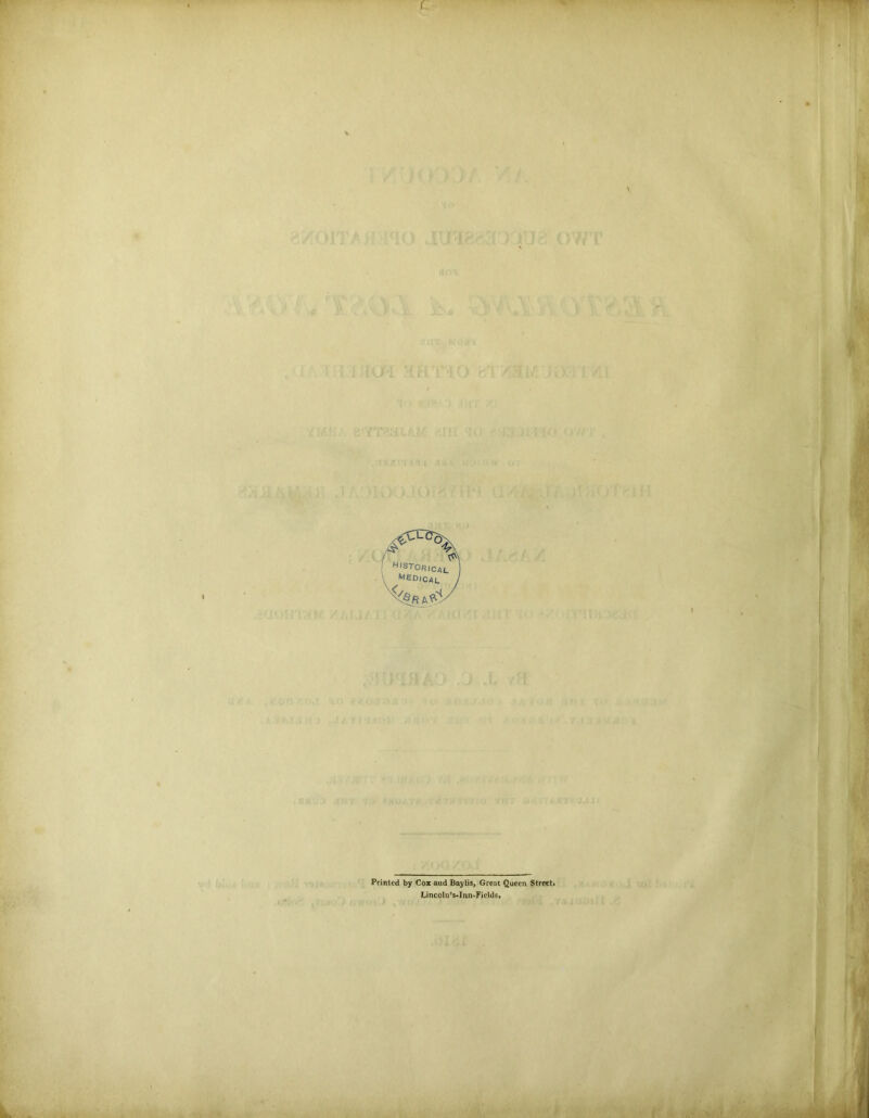 l'- / '■ ! Printed by Cox aud Baylis, Great Queen Street* Lincoln's»Inn-Fields» / I i 1