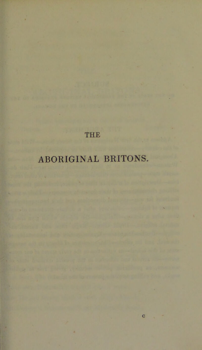 THE ABORIGINAL BRITONS. c