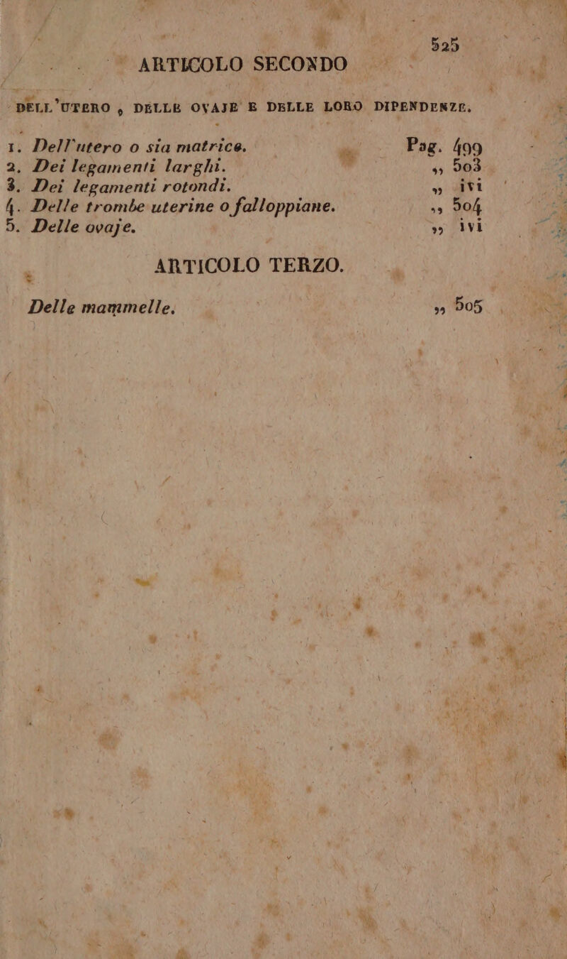 Me wuur $ ARTICOLO SECONDO 525 % Delle mammelle, LARE. 9) 903 gg EL »s 504 33 D05 %