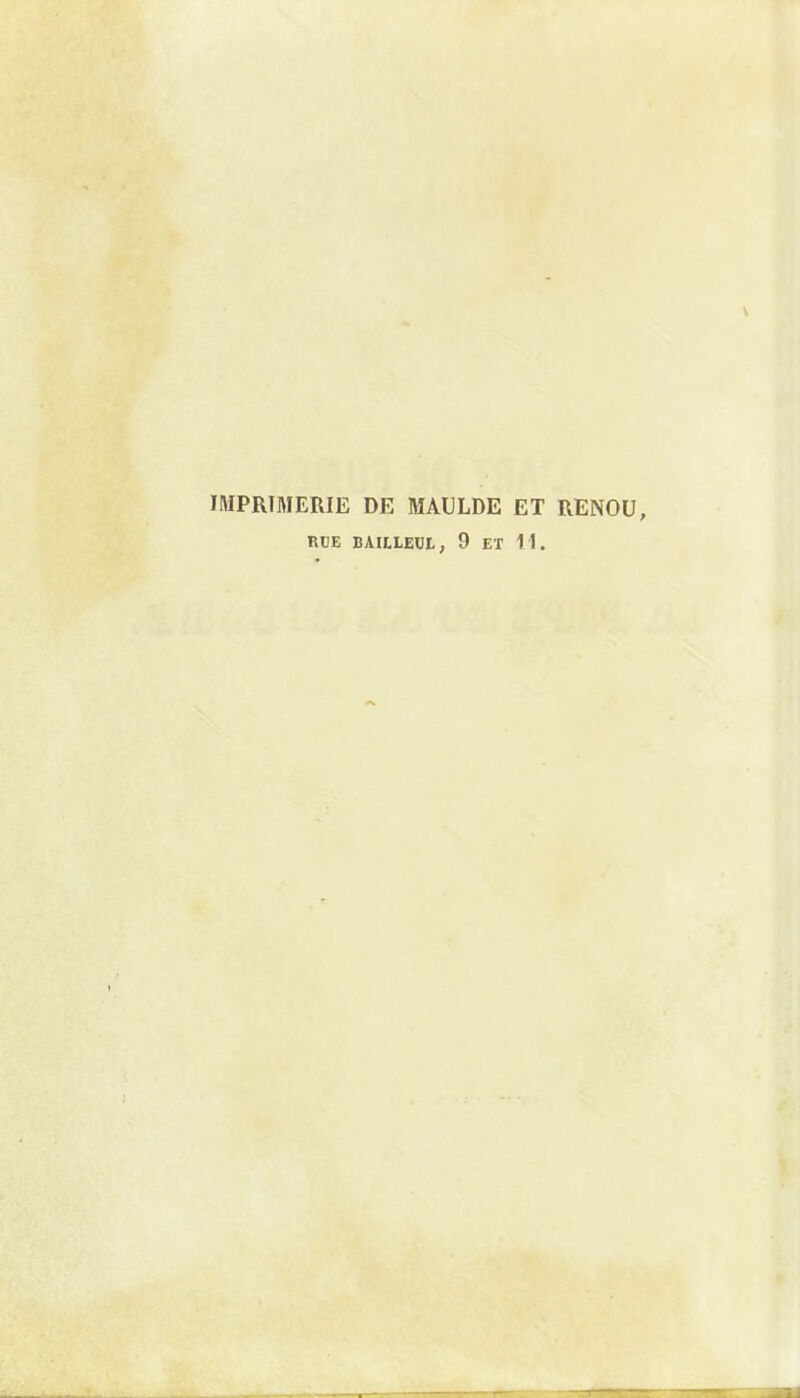 IMPRIMERIE DE MAULDE ET RENOU