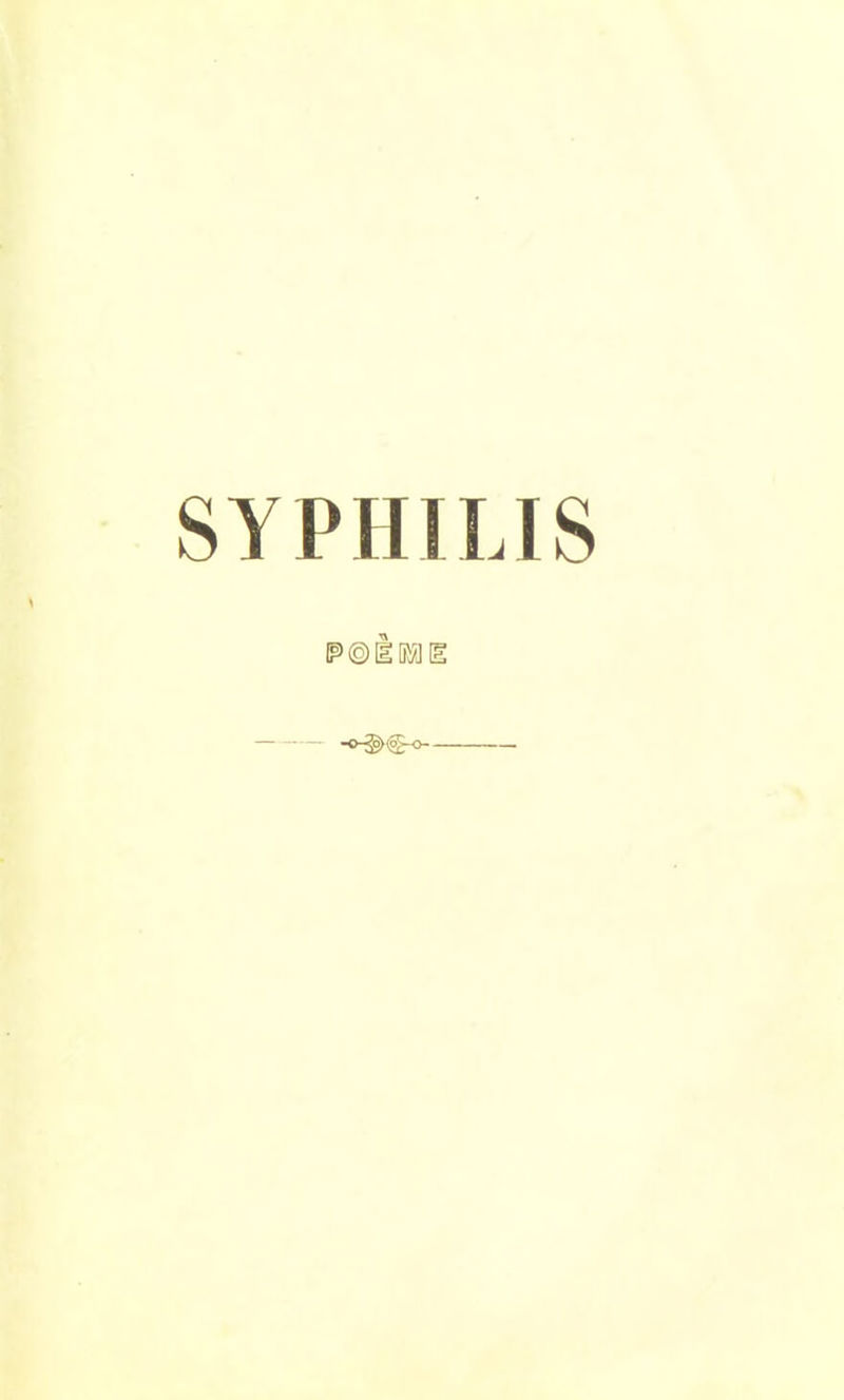 SYPHILIS POÈME —-