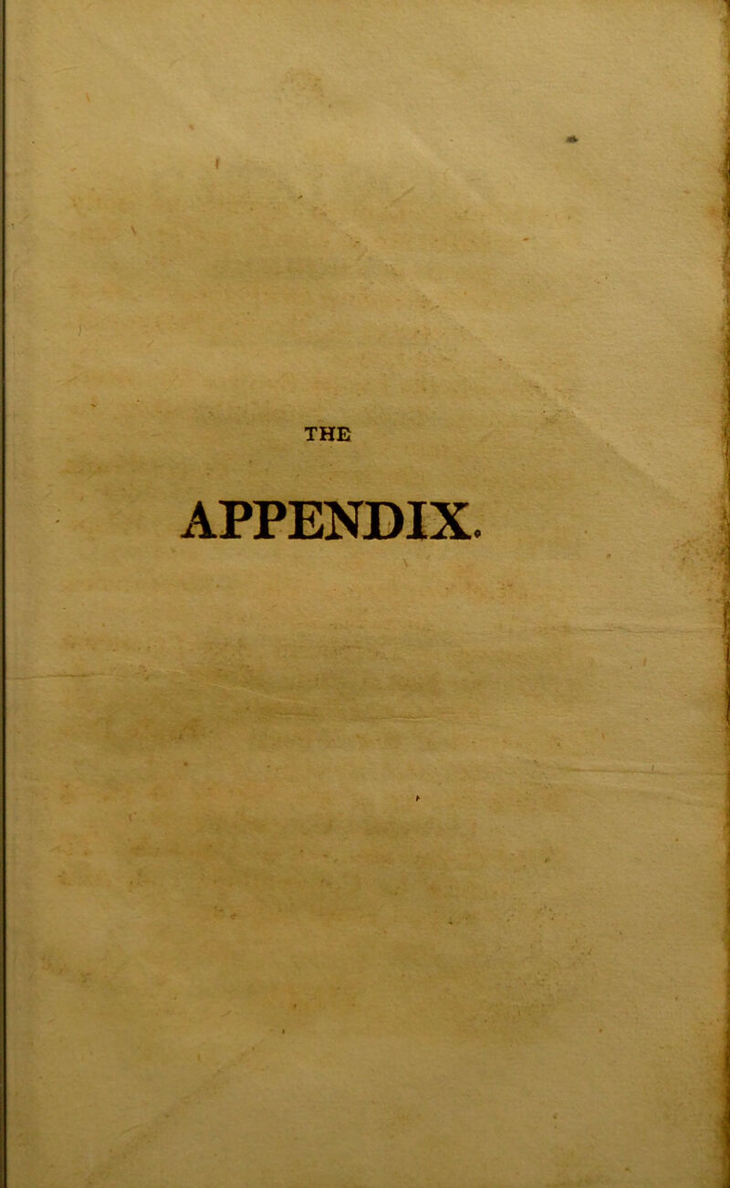 \ < * > V I THE APPENDIX.