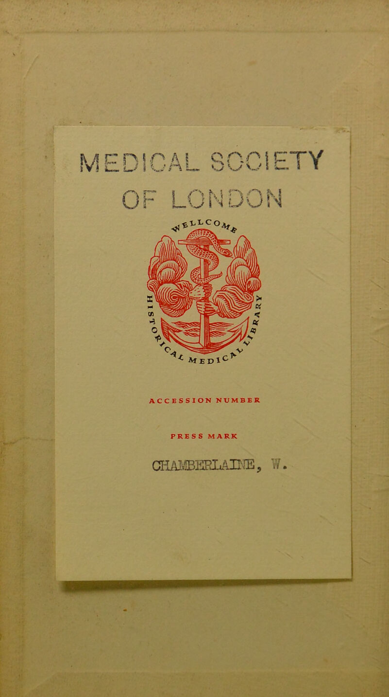ACCESSION NUMBER PRESS MARK CmiffiEELAlNE, W.