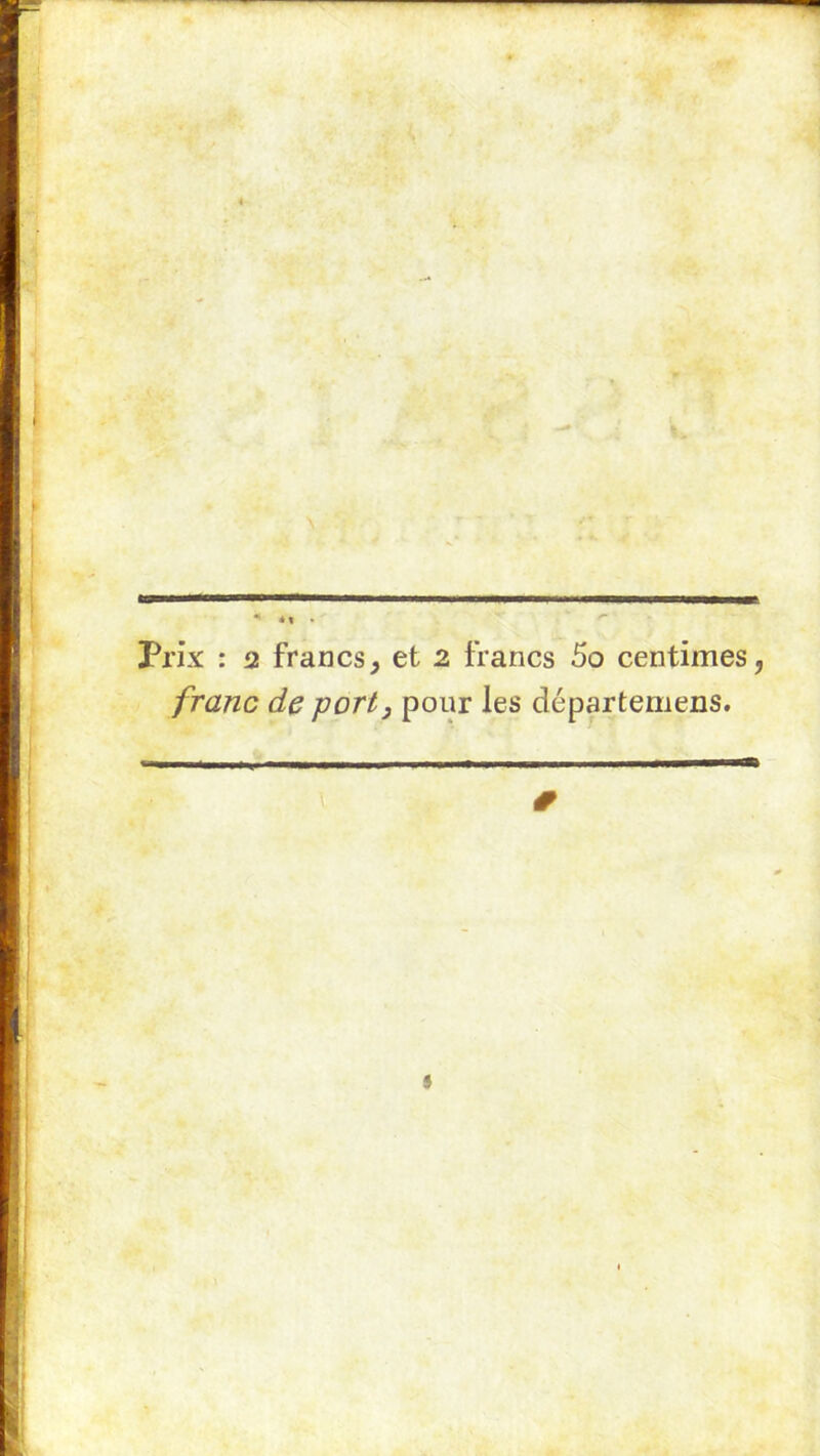 franc de portj pour les départemens.