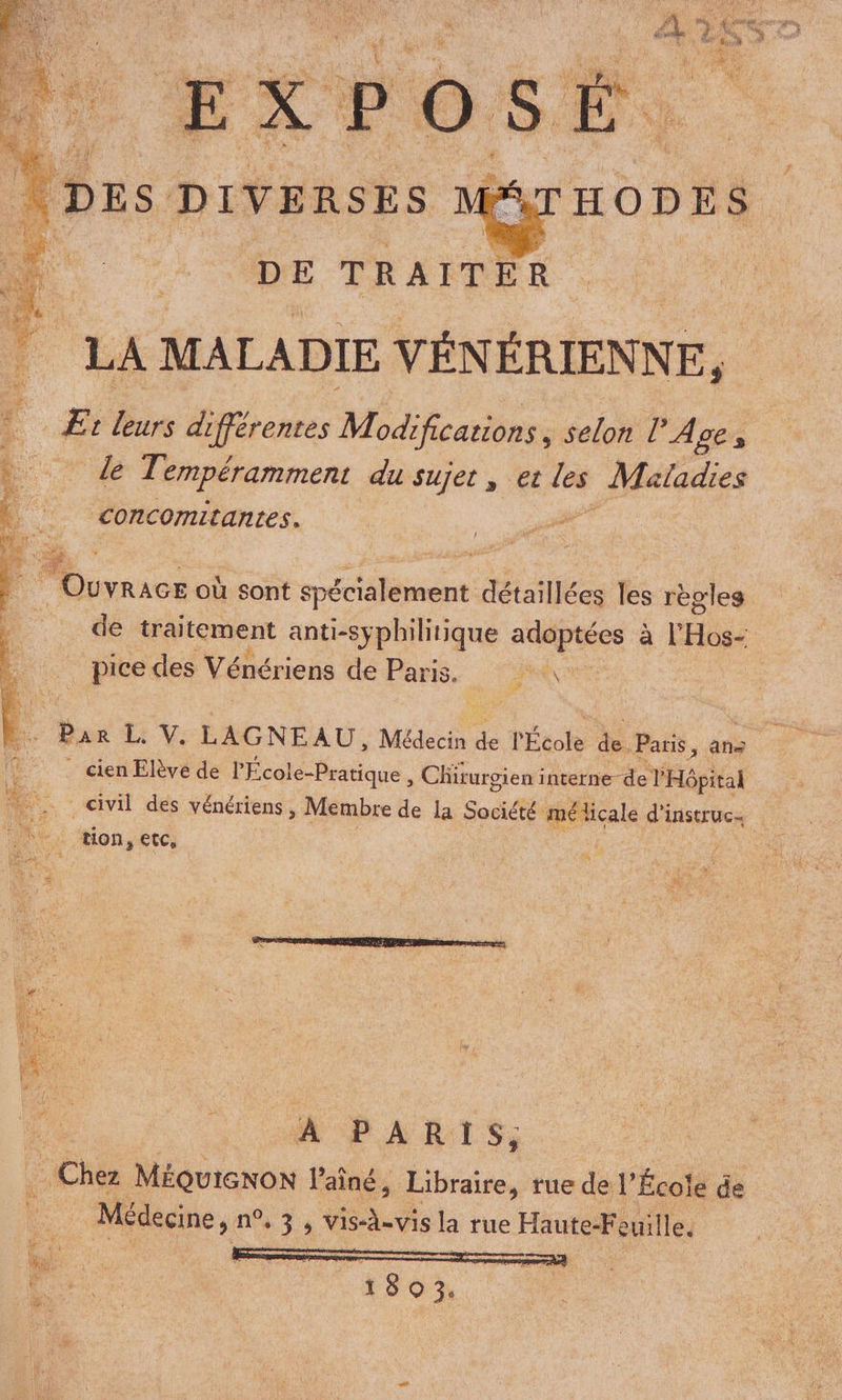 LR RE TA sr S E qu MALADIE VÉNÉRIENNE, Æt leurs différentes Mod carbone selon l’Age, le Tempéramment du sujet , et les Mérdies concomitantes. D uvnuice où » sont éiteies détaillées les régles de traitement anti-syphilitique ateptéce à l'Hos- _pice des Vénériens de Er, ex Re Li-V: LAGNEAU. Médecin de ji École de. Paris, ans k C - cien Elève de l'E cole-Pratique , Chirurgien interne- de l Hôpital civil des vénériens, Membre de la Société mé licale ia WA tr Monet. À PARIS, | Cher MÉQUIENON lainé, Libraire, tue de |’ École de Médecine, : FL vis-à-vis la rue Haute-Feuille.