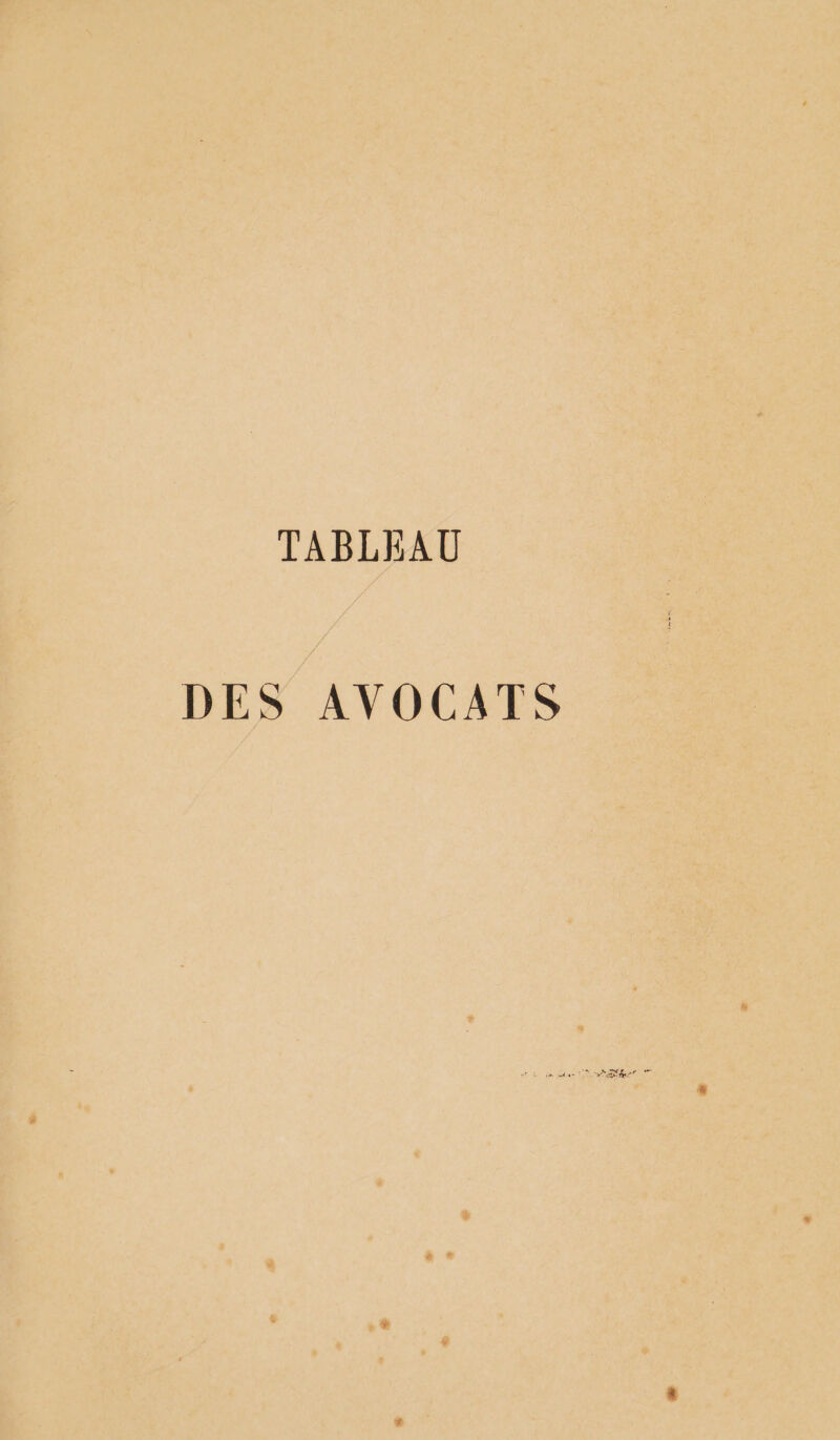 TABLEAU DES AVOCATS