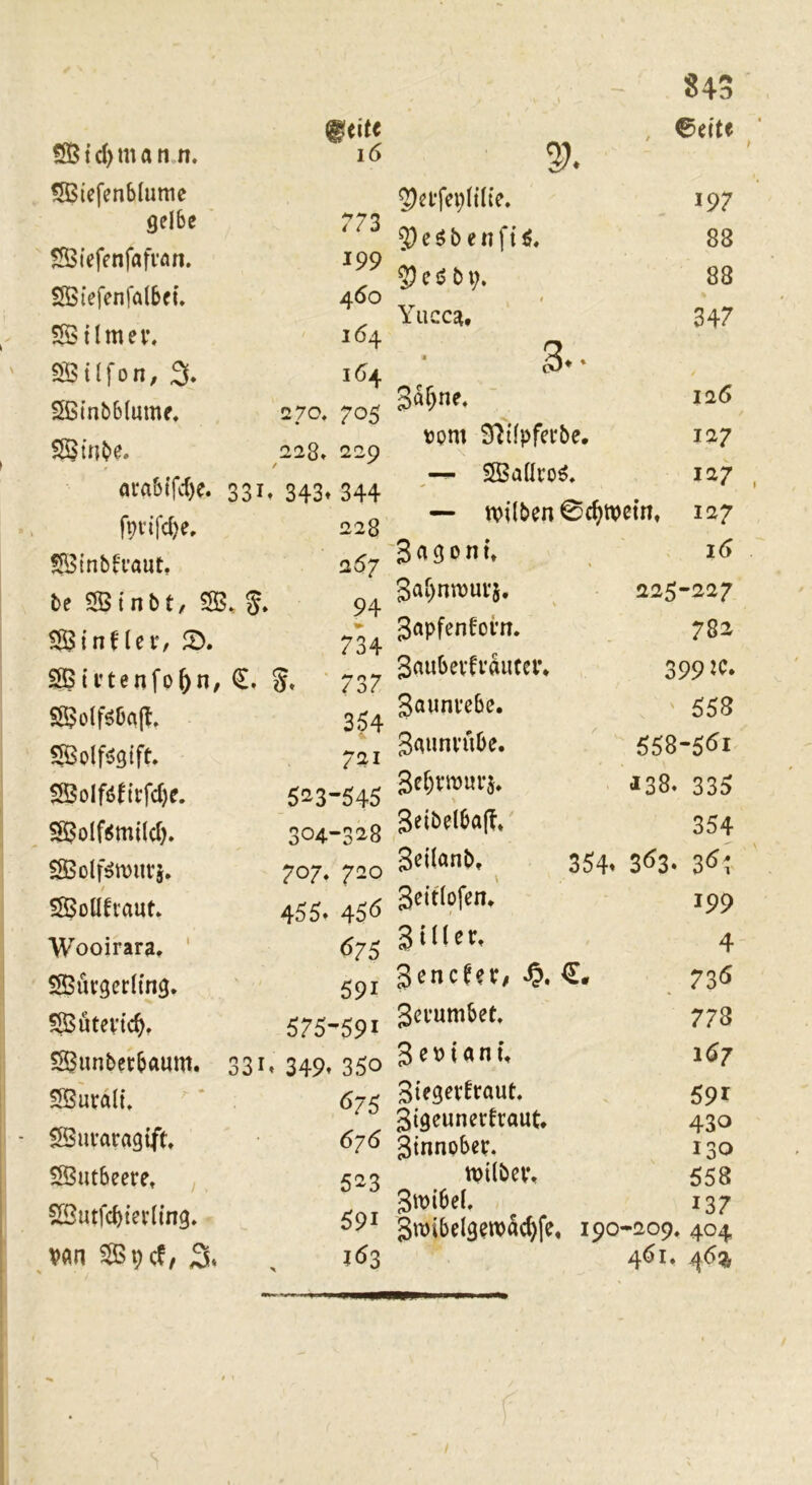 !8S t d) m a n n. tIBiefenblume gelbe SSiefenfafvan. SBtefenfalbet. Stlmev. ^tlfon, 3. Sßinbblume, fli-ab(fd)e. 331, fpvtfdK, SÖtnbfi’ÄUt, be S t n b t / 5B. 5» SBtnHer, 5). SK{i*tenfo&n, «Kolföbajt. SKolf'ogift. SKoIfö^trfd)e. 5KoIf<5mi(d). SKolfi^rüiirs, SKoUfraut» Wooirara. ' SKurgcrltng, SKutevtc^. 5K«nbcrbaum. 331. SKurali» SBuvaragift, SSutbeete, , SKutfd)ter(ing. nt\ SKi;d/ 3* o feite 16 773 199 460 164 1^4 2 70. 705 228» 229 343» 344 228 257 94 734 5. ■ 737 354 721 5^^3-545 304-328 707. 720 455» 4$^ <^75 591 575-591 > 349» 350 675 676 523 591 1^3 84 ©eite 2)ei*fei)lt(ic. 2)eöbeiif{ö. 5) e {? b i;. t Yucca, 197 88 88 347 3.- Sa^ne. vjom Sflifpferbe. SKaüro^. — n?i(ben 0c^tvem, S^tgoni, 3af)ntt)uv5. gapfenfovn. Saubevfvdutei*, Saimvcbe. 126 127 127 127 16 225-227 782 399 ' 558 / 558-5^>i «*38. 335 354 354» 3^3» 3^4 199 gaunvube. Set^rmurj. 3eibeiba(?» Seilanb, Seitlofen* Snier. 4 gencNV/-0» 736 Sei’umbet. 778 SeDtani, 1^7 Stegevftaut. 591 jigeunertraut, 430 gtnnobep. 130 tt)i(bet% 558 137 Sraibelgewdc^fe, 190-209. 404 461, 46%