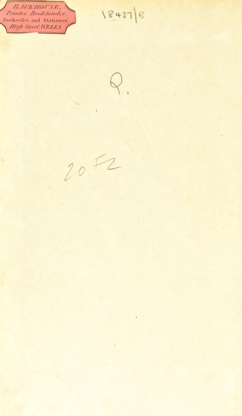 J ft ich f/orsn, Zs r'/t/f /: /ZfJoZ, Zi/z/fZ/ ■/ ■. liookNcUw and Stationer. \ f/M> ■ S//>r/. II r;//s i