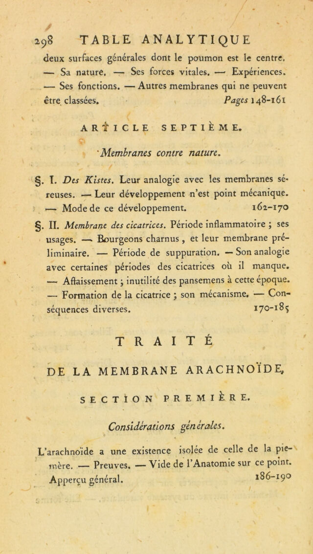 BICHAT (Xavier). - Traité des membranes en général et des diverses memb