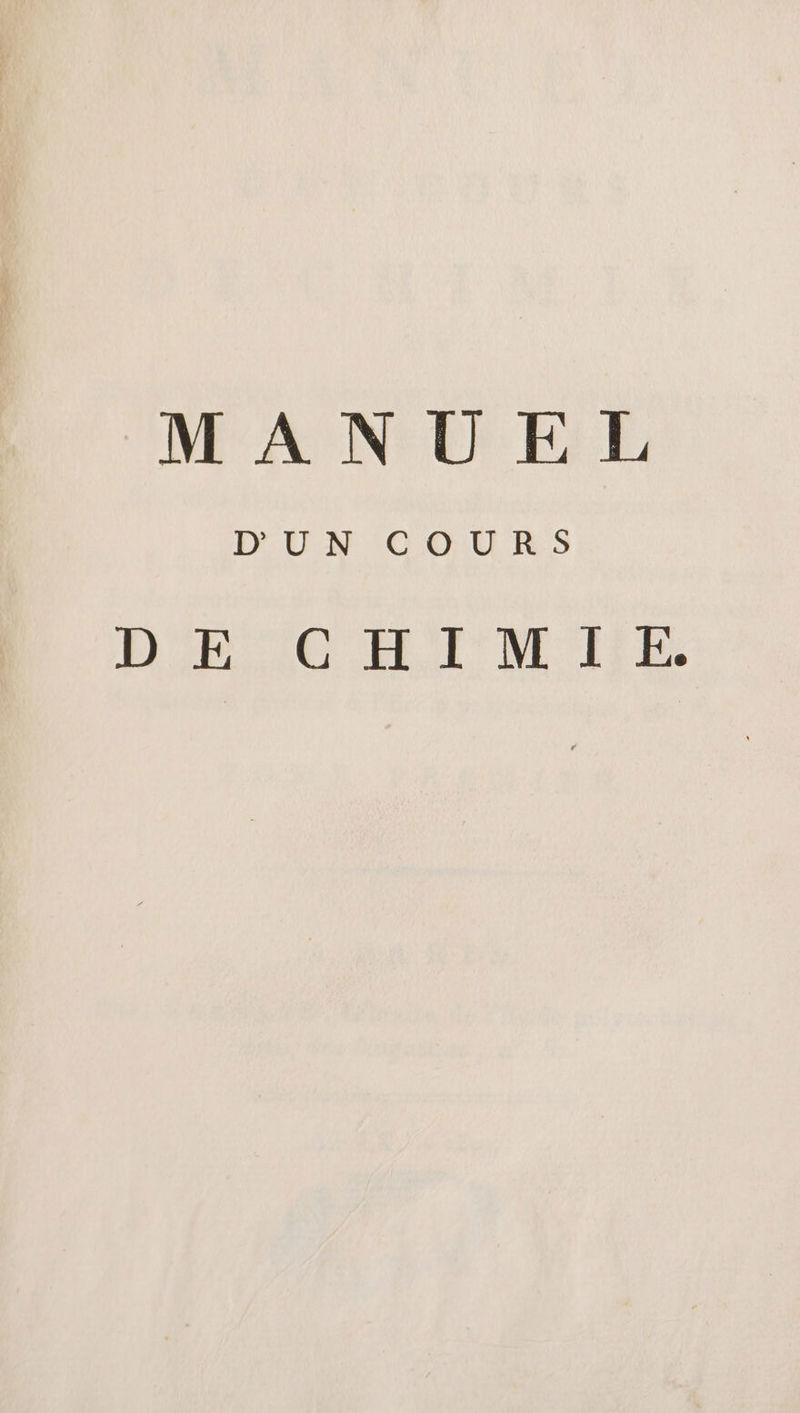 MANUCURE D'UN COURS Dh CHIMIE