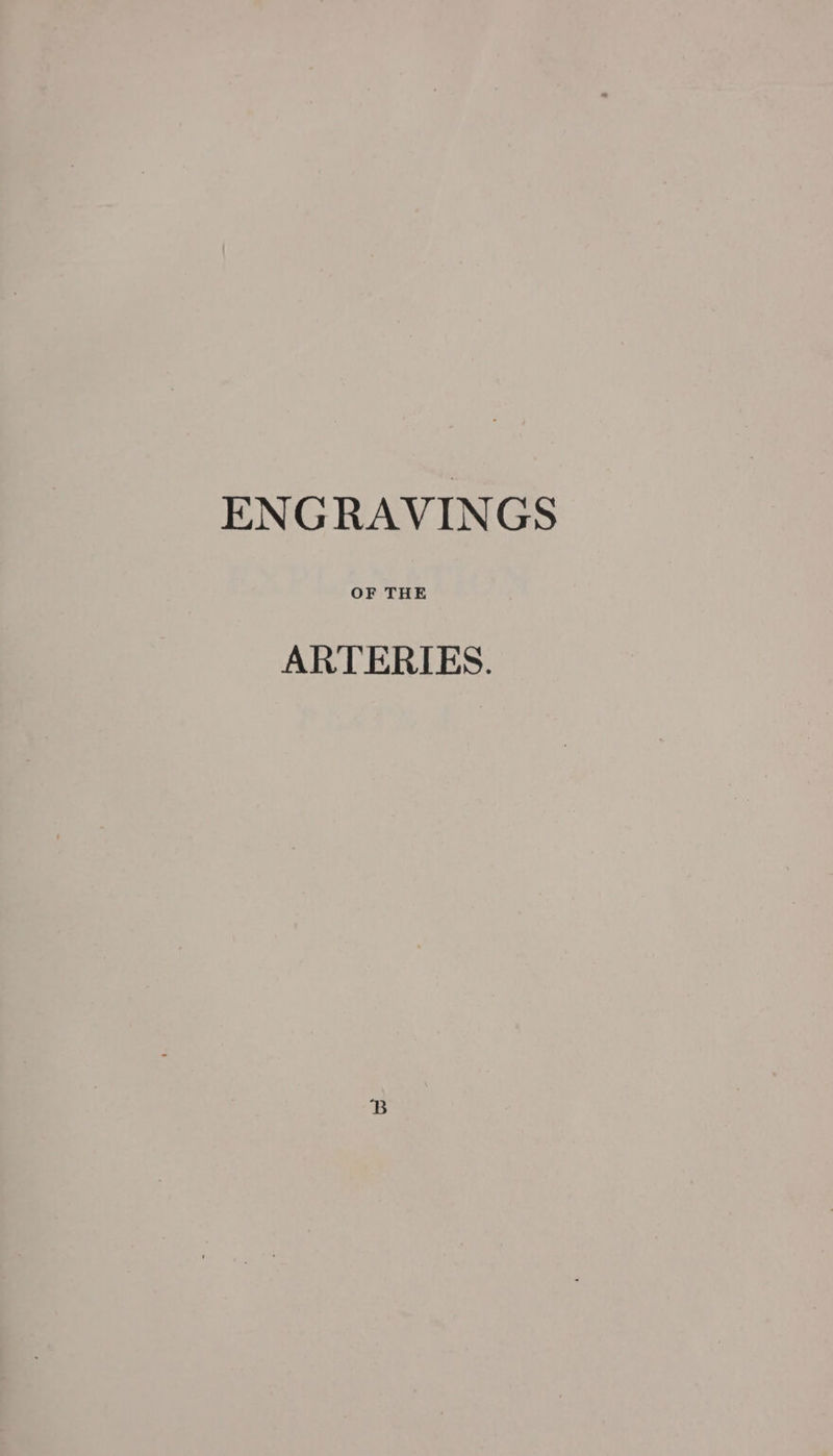 ENGRAVINGS OF THE ARTERIES.