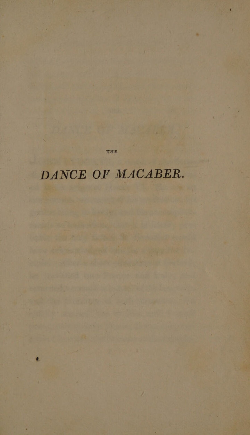 DANCE OF MACABER.
