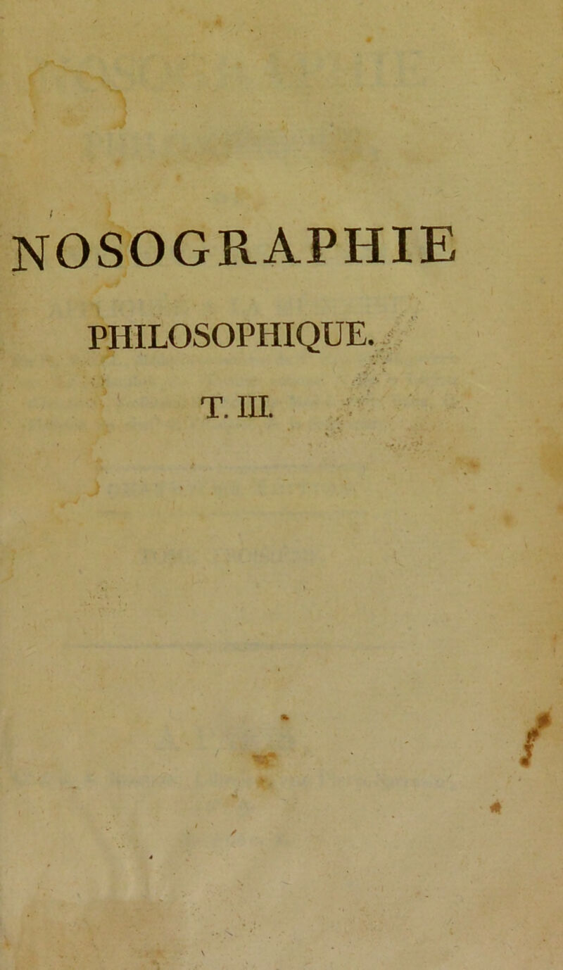 PHILOSOPHIQUE. T. III. t