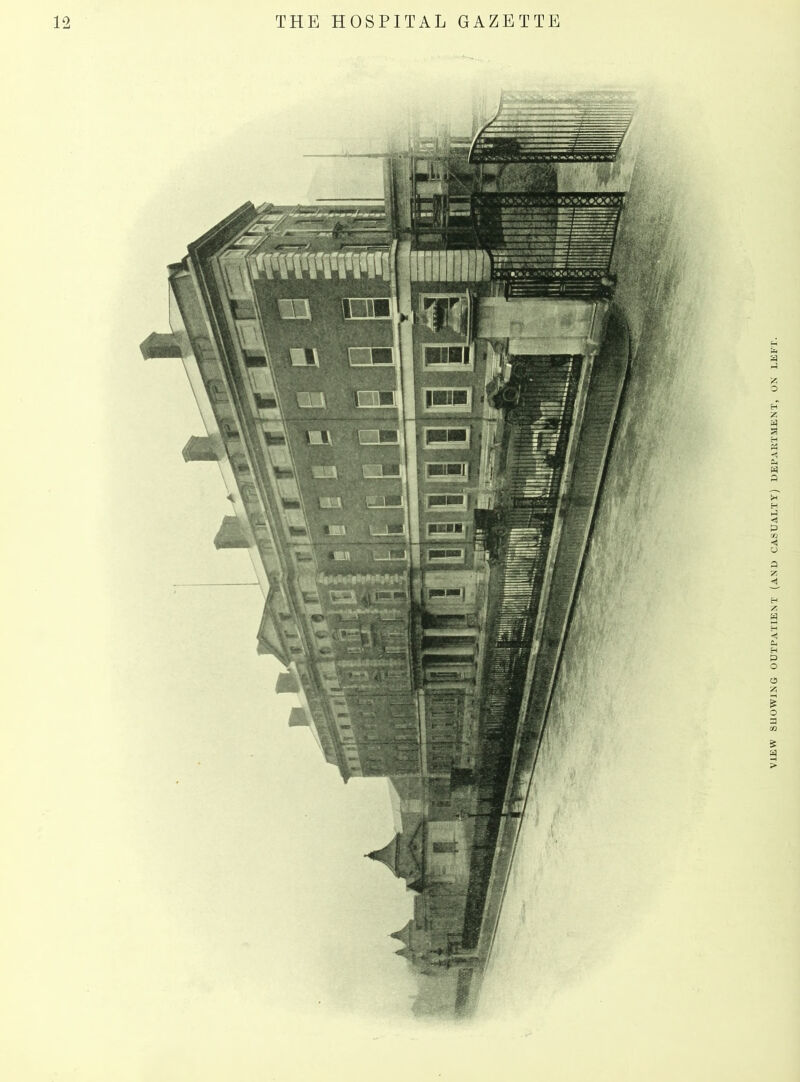 VIEW SHOWING OUTPATIENT (AND CASUALTY) DEPARTMENT, ON LEFT.