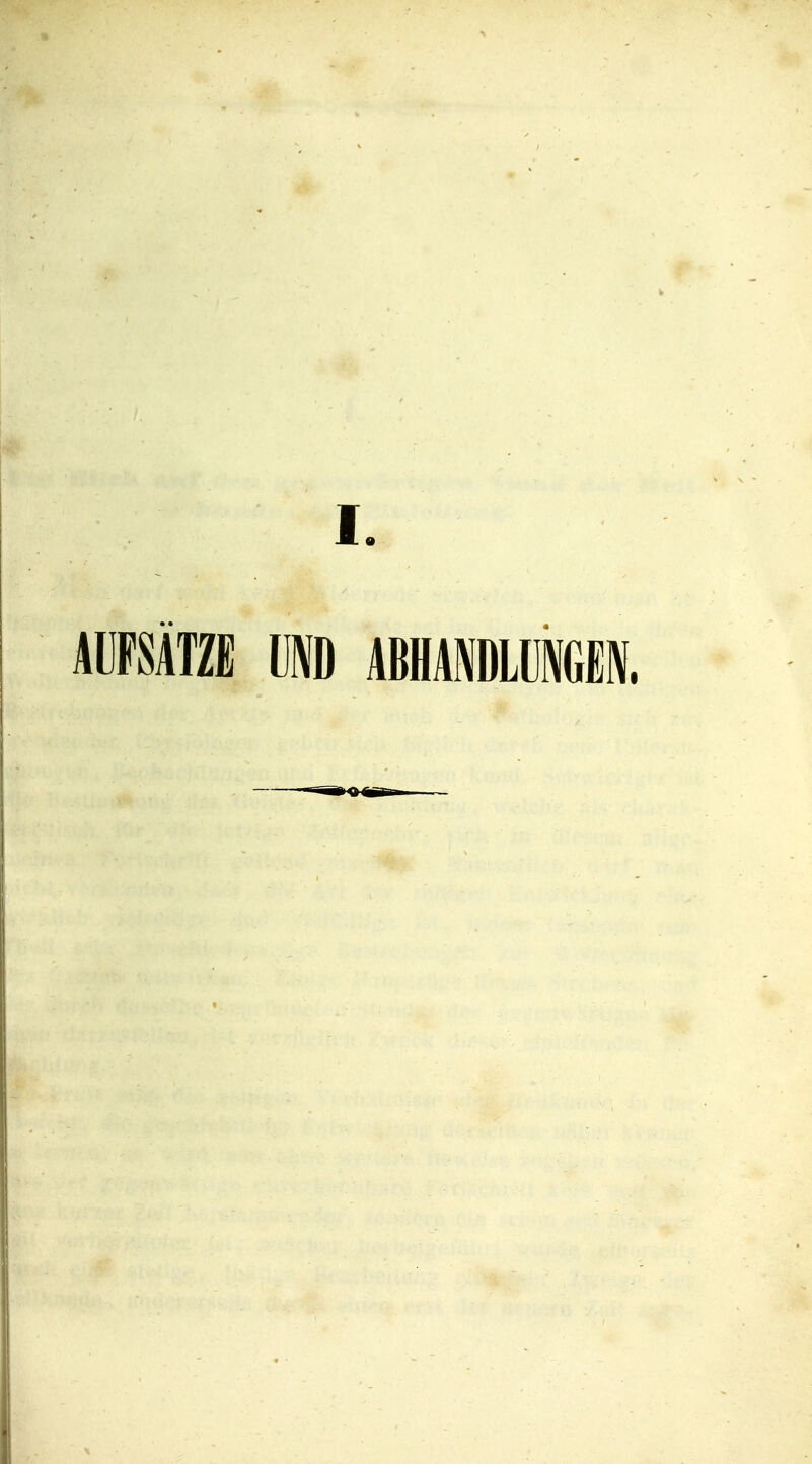I. AUFSÄTZE HD ABHANDLÜNGEN.