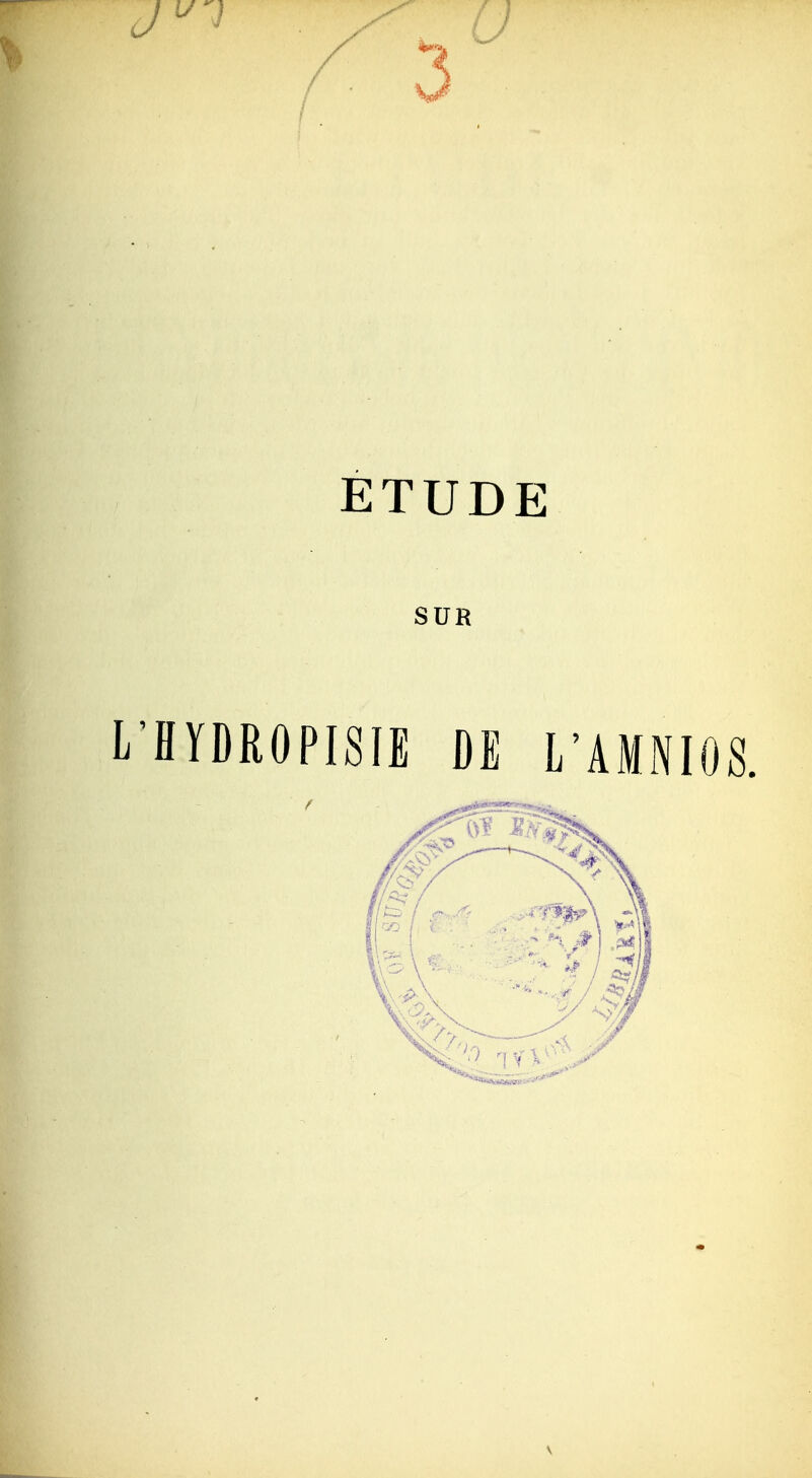 X\ U i ETUDE SUR L'HÏDROPISIE DE L'AMNIOS.