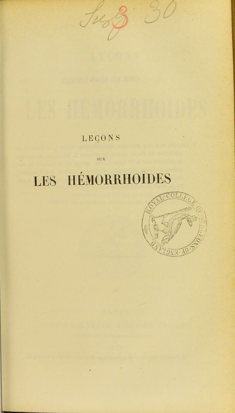 SUR LES ITÉMORRHOÏDES