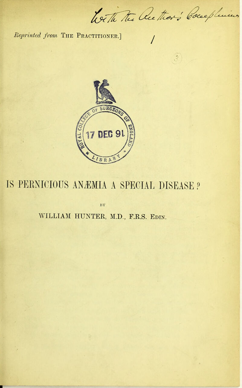 WILLIAM HUNTER, M.D., F.R.S. Edin.