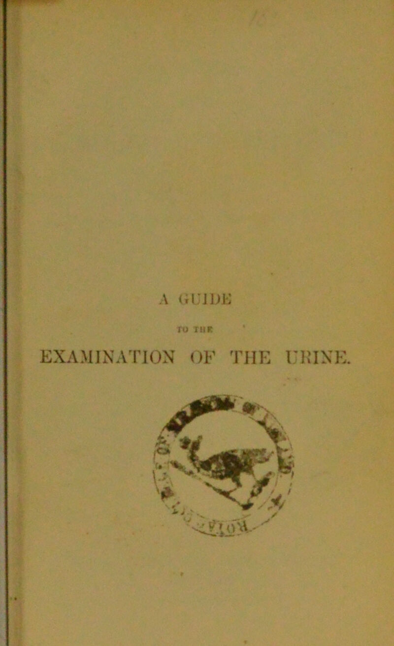 TO TUB EXAMINATION OF THE URINE.