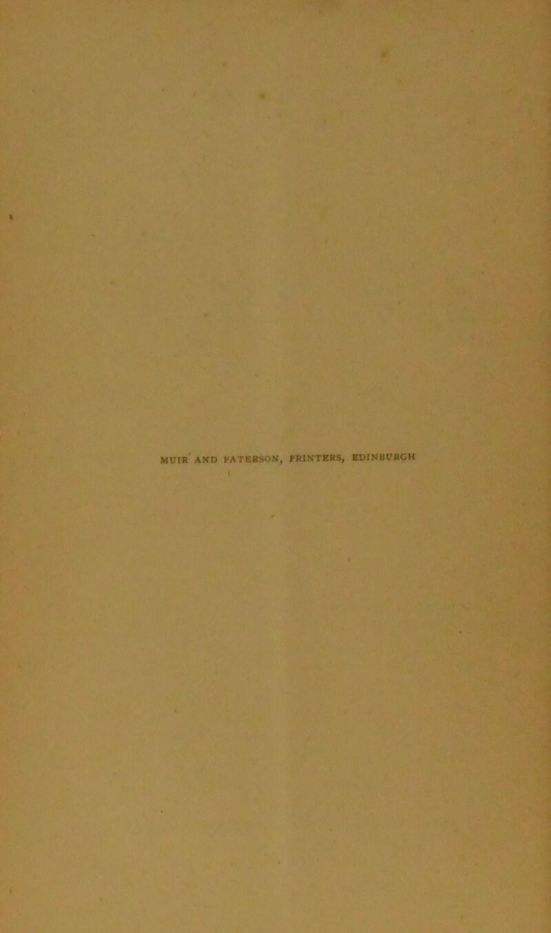 MUIR AND PATERSON, PRINTERS, EDINBURGH