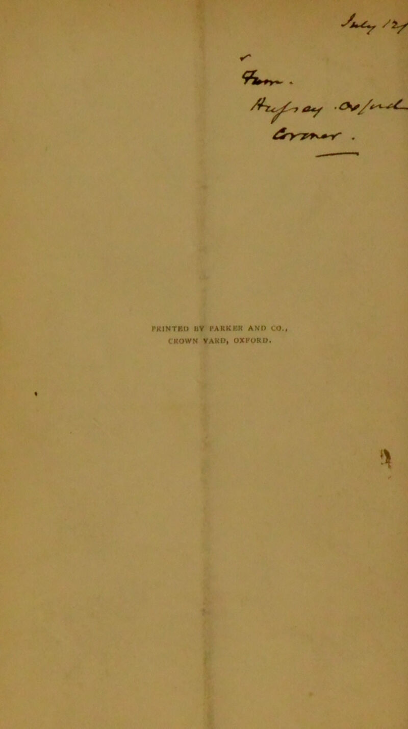 - PRINTED UV PARKER AND C0.# CROWN VAKD, OXFORD.
