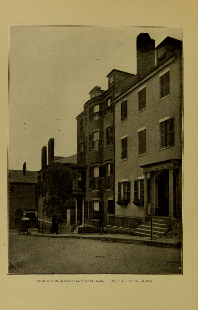 Residence of Dr. Jackson on Somerset St., Boston, Built on the Site of his Labratory