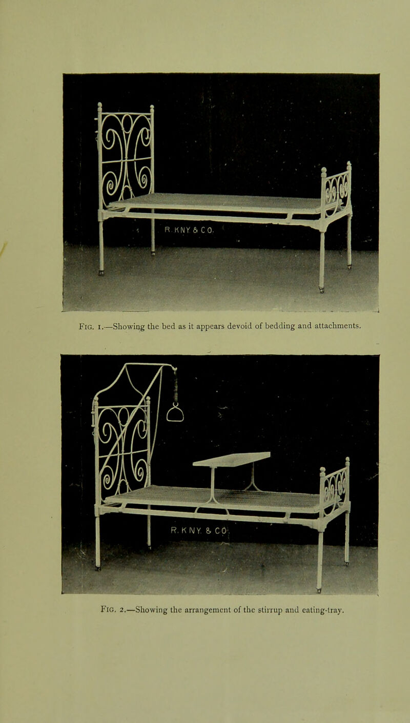 Fig. i.—Showing the bed as it appears devoid of bedding and attachments.