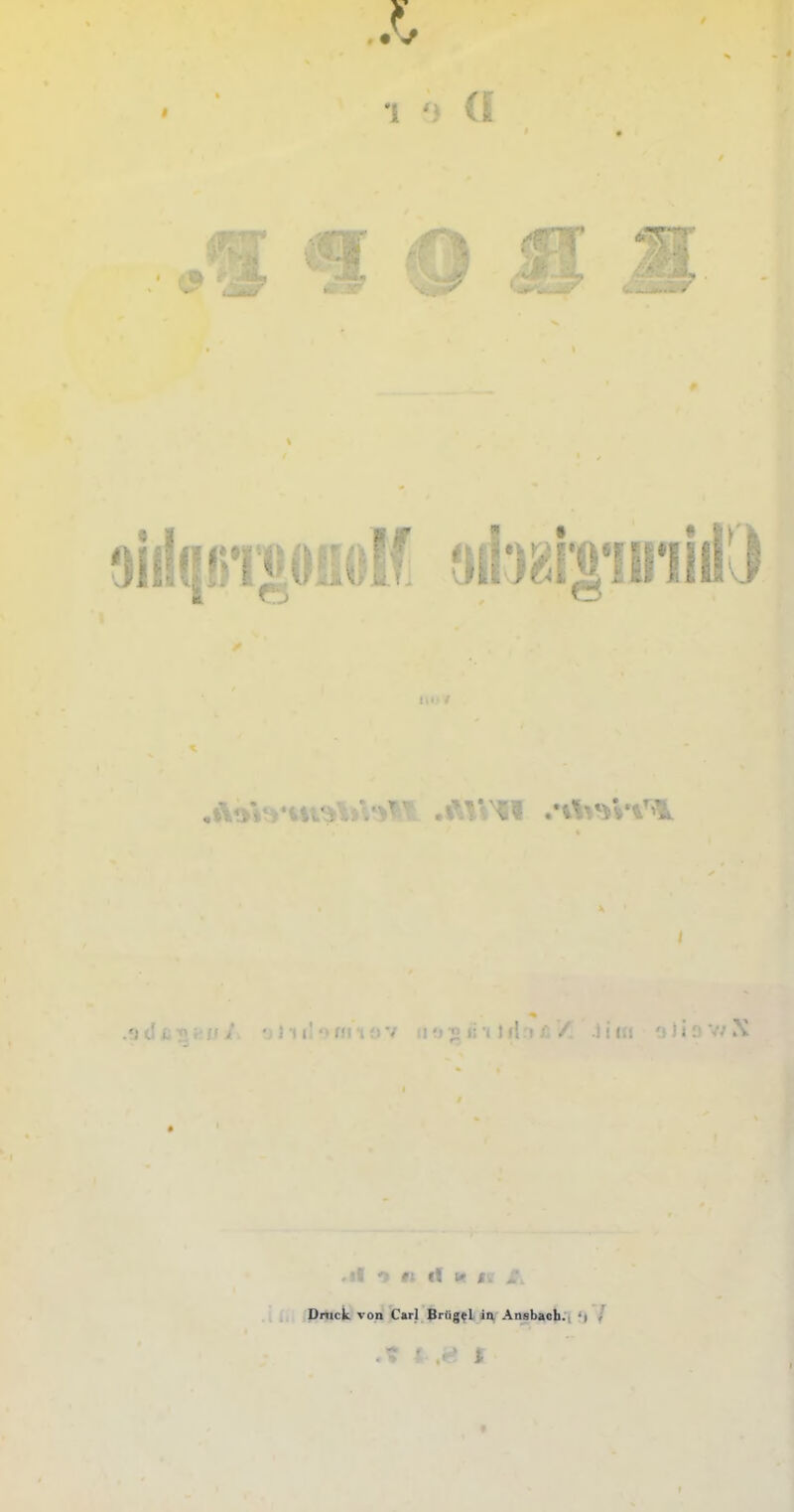 ■ y: ti CTiriii Jli oliil'>onov (itt^ii'i! lim oiis v/X Prack von Carl Briig^l io. Ansbach.. ') ^