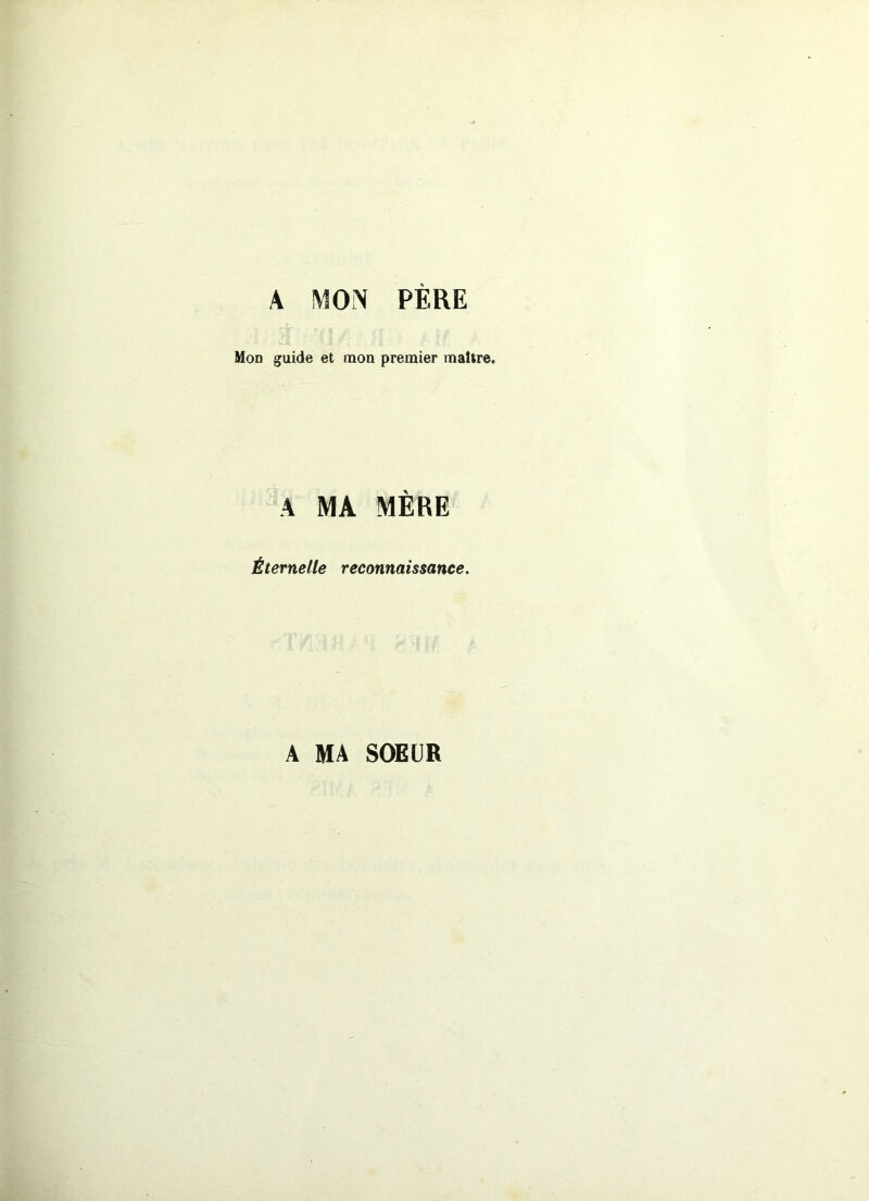 A MOf^ PERE Mon guide et mon premier maître. A MA MÈRE Éternelle reconnaissance. A MA SOEUR