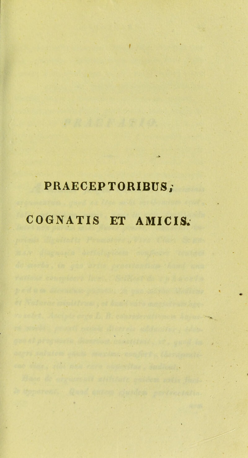 I PRAECEPTORIBUS; COGNATIS ET AMICIS. *