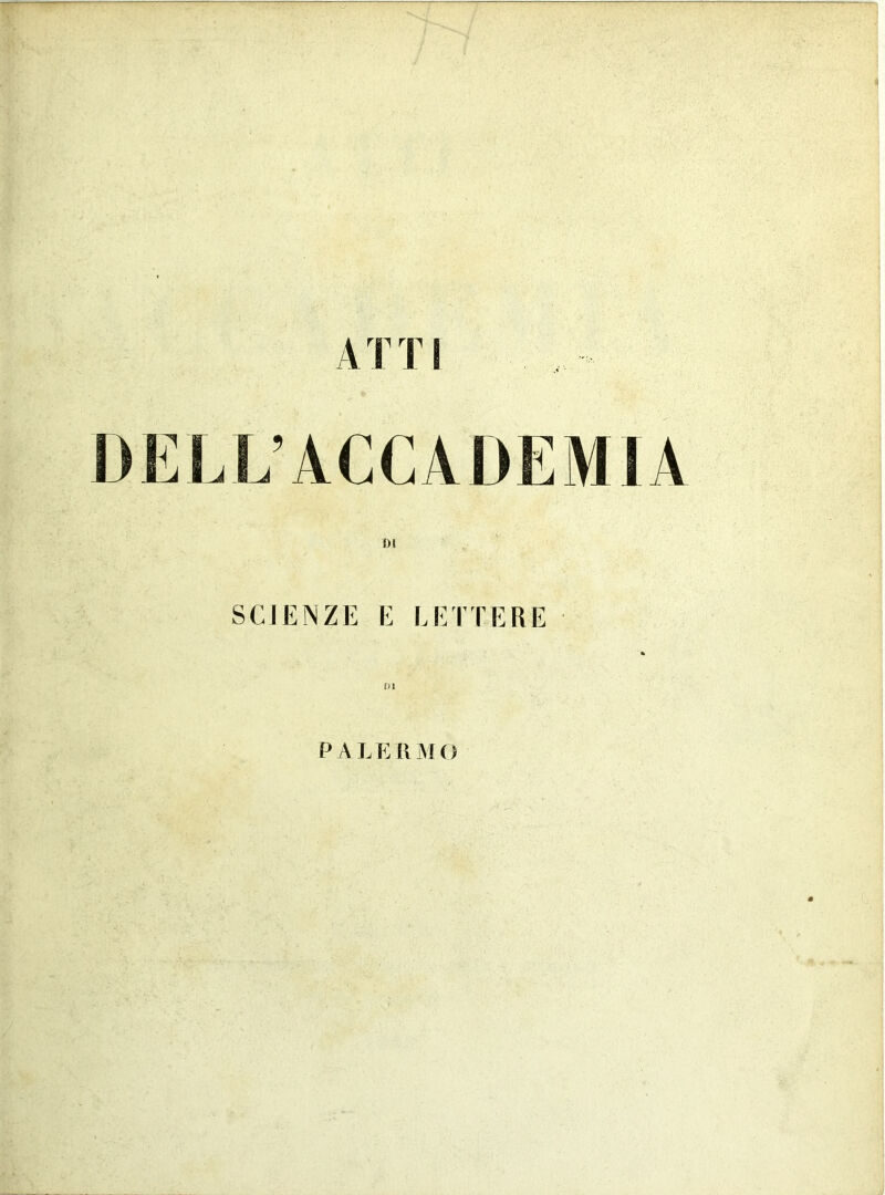 i)I SCIENZE E LETTERE PALERMO