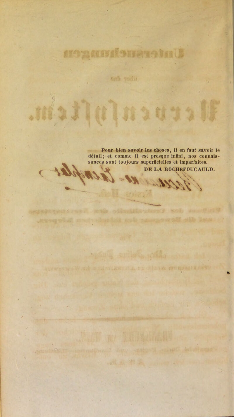 detail; et comine il est presque inlini, nos connais- *