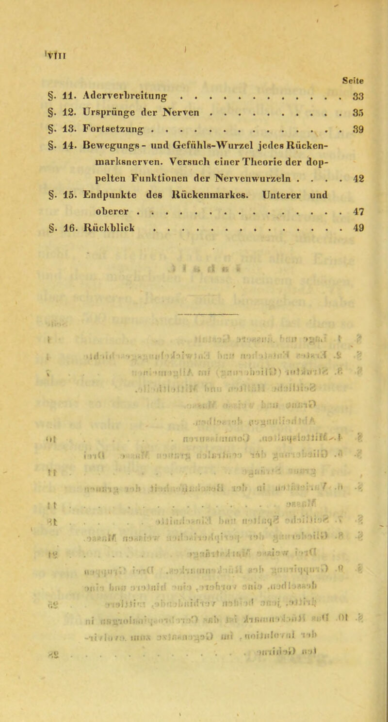 'VtTI Seite §. 11. Aderverbreitung 33 §. 12. Ursprünge der Nerven 33 §. 13. Fortsetzung . 39 §. 14. Bewegungs- und Gefühls-Wurzel jedes Rücken- marltsnerven. Versuch einer Theorie der dop- pelten Funktionen der Nervenwurzeln .... 42 §. 15. Endpunkte des Rückenmarkes. Unterer und oberer 47 §. 16. Rückblick 49 I «i «I IS. » I .• . .vui'i. fir.it •**<«.? t ? ; ul iii ' - ,(if >ilr>i's toM r«*»ir-»>-■ »»*••* •)>. .4 .1t .3 » nl'Mii•*;>!i/ rin • »»•« »iwilö' -iiitllw'Jlfc .3 (J .iS iiiiloltiR bnn eilt Ji idsillisZ -h i. 1. tu iiiun») .ir-t.!!'v ;fib t>jt11ii•?rl 1»1A <lt n-niif nmoü ,u> Itujrlalliffi.*. 1 iritl > iiff tm [tßTji lijliiihii’i iA!> gutn ibailO • .n •? tf . , . ? — iiii»1 2 # T'HK’Ig J’)!» li • r.-tyi . . ::•){! i'>!r ni lll'i.fh / • fl 11 . . • . . RI . . . . itlill.l > s-.nil'i I»»:’ iiillm|2 ''d.,ü!iii‘i! t V .tfi n-.tnfi'. titln .illdlliv.i'l 991) .8 IV ■ i jriintr.! it.i- •> ■?.io ft i rifl U l , ■ >t 'i ■. < V'O , H-yJ-i litoirid-ü, it. anli gBtrmp{inO .fl uni•; bmi aiatmd ■'iiii i jitab'HM mio .uitfiiaaib r.S •miltins r 7 3» u iifva/ rnlu ul inij. ni ttBflioIirii' ;.->n lllT) r> --nit j -i JiBittir* itüii soll .01 •K •li/ln/.). iiim in» mi . ttoiJulo < ul i •!> iiniila») out