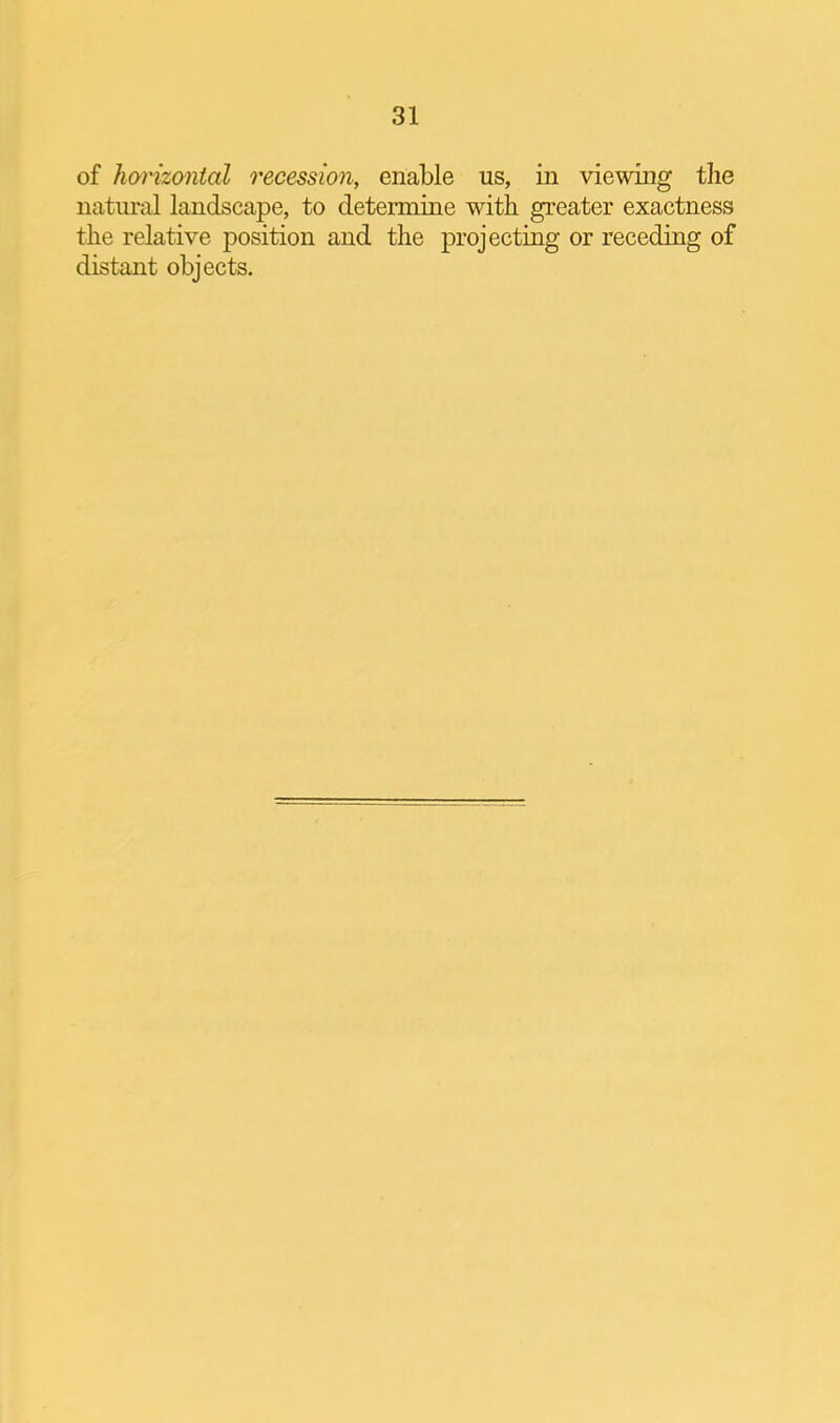 of horizontal recession, enable us, in viewing the natural landscape, to determine with greater exactness the relative position and the projecting or receding of distant objects.