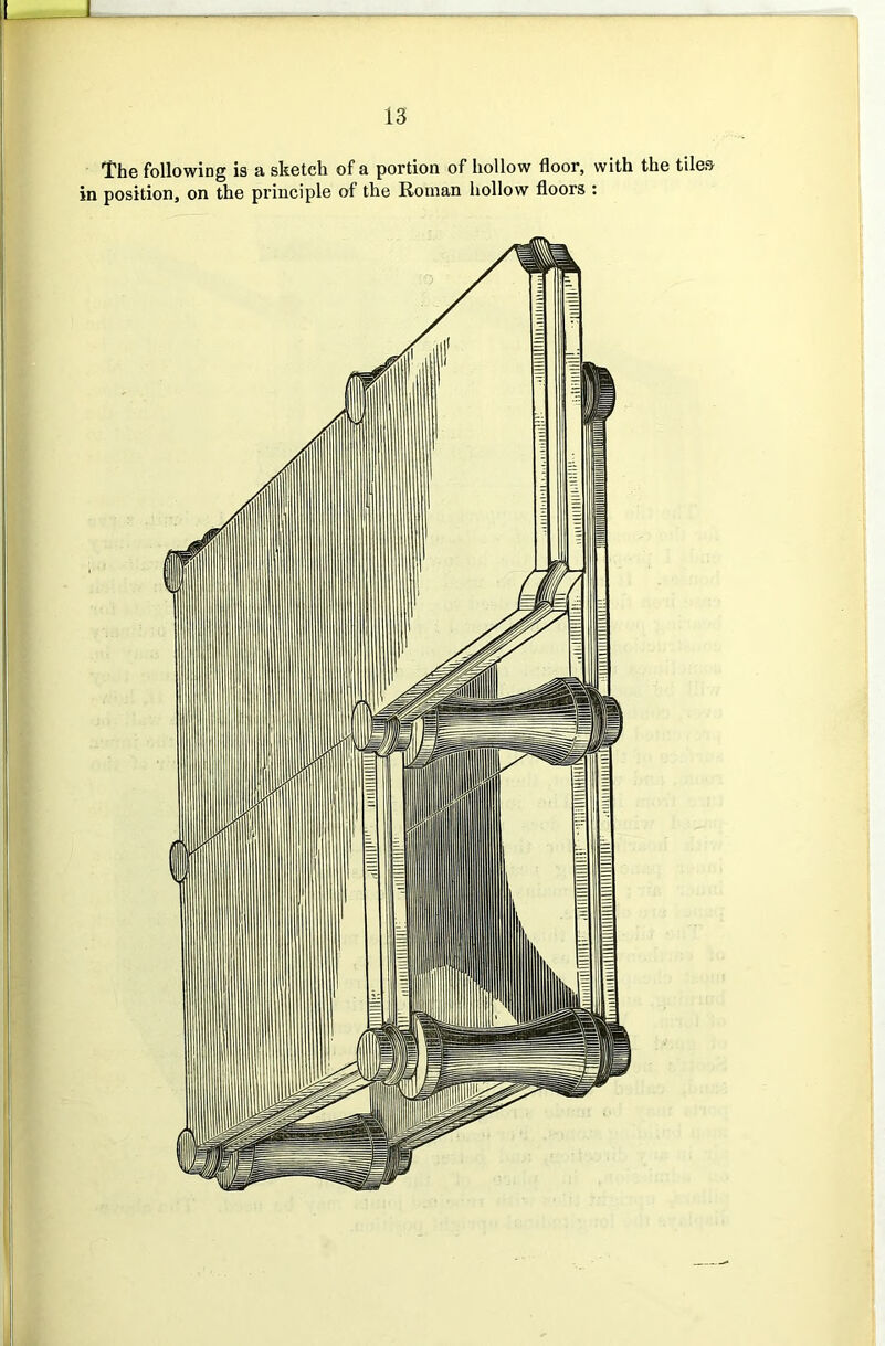 J 13 The following is a sketch of a portion of hollow floor, with the tiles