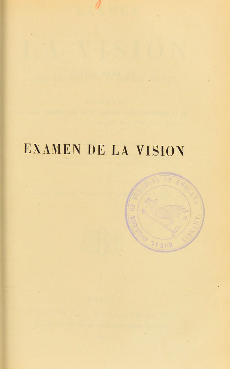 EXAMEN DE LA VISION