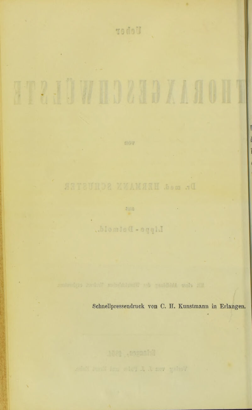 Schnellpressendruck von C. H. Kunstmann in Erlangen.